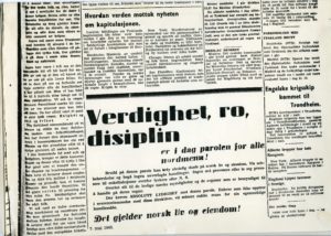 Opprop fra hjemmefrontens ledelse, Ofotens Tidende, 8. mai 1945